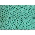 thumbnail image 1 of Ahgly Company Machine Washable Indoor Rectangle Solid Turquoise Blue Modern Area Rugs, 5' x 8', 1 of 4