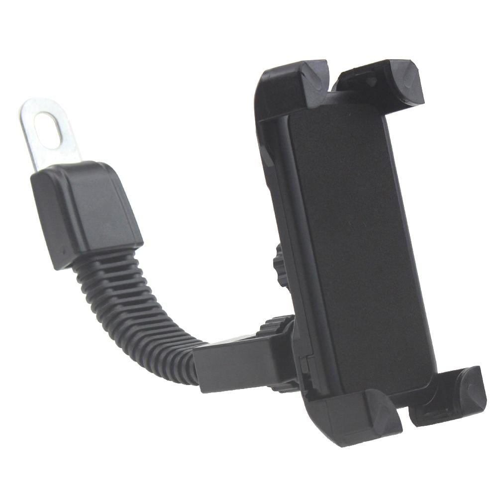 Aktudy Motorcycle Rearview Mirror Phone Holder Bike Mount Bracket Stand (Black)