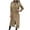 Khaki, variant on Wancir Womens Dresses Shirt Dress Turndown Collar Single Breasted Belt Long Sleeve Slit Maxi Dress