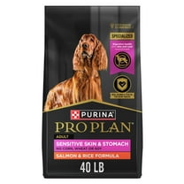 Purina Pro Plan High Protein Dry Dog Food for Adult Dogs Sensitive Skin & Stomach, Salmon & Rice, 40 lb Bag