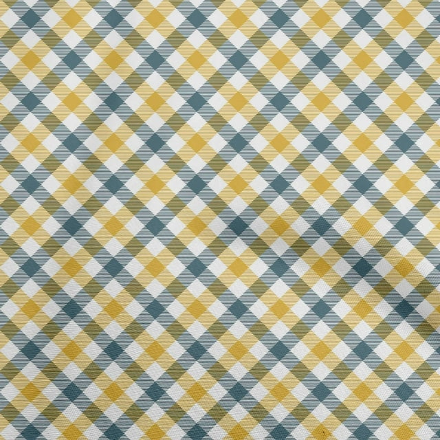 oneOone Polyester Spandex Dusty Teal Green Fabric Check Sewing Material Print Fabric By The Yard 56 Inch Wide