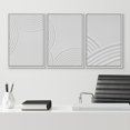 thumbnail image 4 of IDEA4WALL Framed Canvas Print Wall Art Set of 3 Minimalist Sand Texture Illustrations Digital Art Wall Decor Abstract Circles Pattern Prints Cool Minimal Clam/Relax Artwork -, 4 of 5