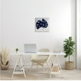 thumbnail image 2 of Blue Monstera Leaf Silhouettes Geometric Grey Angles Botanical & Floral Gallery-Wrapped Canvas Print Wall Art, 17x17, 2 of 6