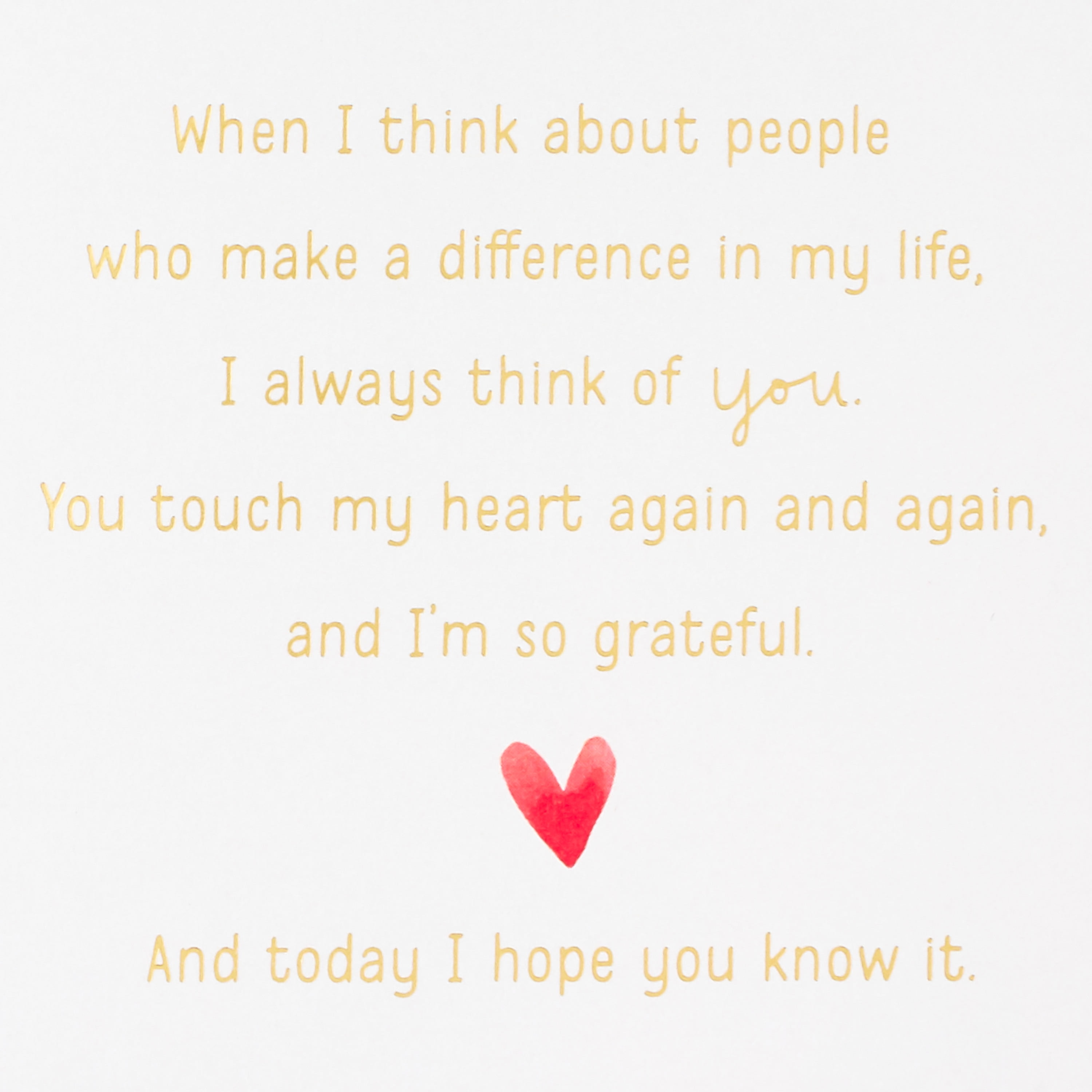 Hallmark Valentine's Day Card (You Make a Difference in My Life)