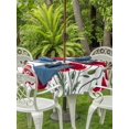 thumbnail image 3 of Outdoor Tablecloth with Umbrella Hole for Patio/Picnic/Party/Camping, Red Poppy Waterproof Table Cloth Round Cover Washable, Spring Summer Farmhouse Flowers Watercolor (Dia 60"), 3 of 8