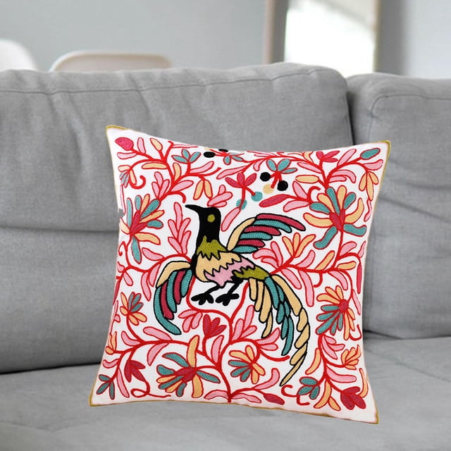 Funda de cojín Floral BLESIY Rosa 45 cm x 45 cm