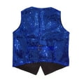 thumbnail image 3 of Daznico Carnival Performance Vest with Sparkling Sequins for Kids Boys Girls Singing Group Show Costume Shiny Glitter Sleeveless Top,Mardi Gras Clothing,7-8 Years, 3 of 4