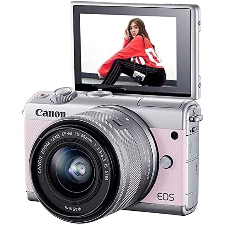 Canon EOS M100 Mirrorless Camera 24.2MP + 15-45mm Lens Bundle 64GB