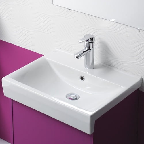 Cerastyle By Nameeks Riva B Ceramic Rectangular Drop In Bathroom Sink With Overflow Walmart Com Walmart Com