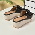 thumbnail image 6 of UTTOASFAY Womens Sandals Women's Ladies Platform Wedges Heel Sandals Fashion Dot Lace-Up Shoes Footwear, 6 of 9