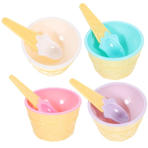 1 Ensemble de Supports pour Crème Glacée Bols Multifonctions Réutilisables Bols à Crème Glacée Petits Bols à Dessert pour Enfants