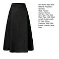 thumbnail image 7 of Women Maxi Skirt High Waist Irregular Large Hem Long Skirt Solid Color A-Line Loose Fit Skirt Streetwear-Black,L, 7 of 7