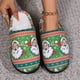 thumbnail image 2 of Pantuflas Esponjosas Muy Buen Gusto Papá Noel Suela Gruesa Antideslizantes Cómodas para Hombres Y Mujeres, 2 of 9