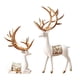 thumbnail image 2 of 2 estatuas de reno, figura decorativa de pareja de alces, escultura de colección, adorno Oro blanco, 2 of 9