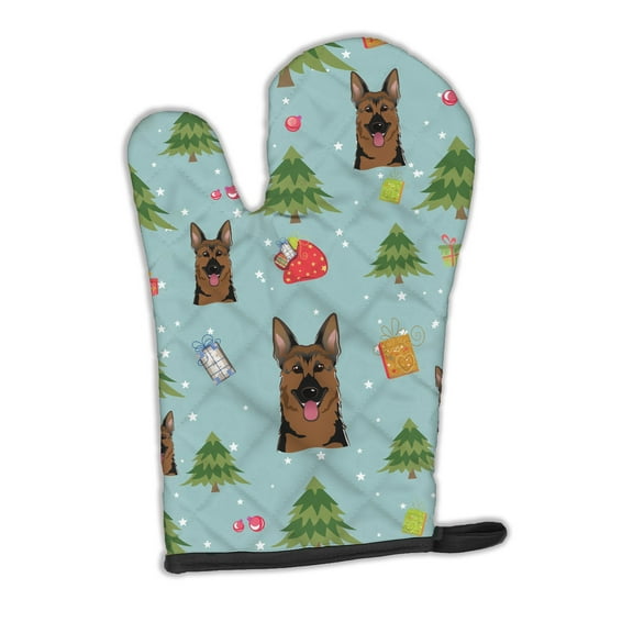 Carolines Treasures BB5000OVMT Christmas German Shepherd Oven Mitt Large multicolor