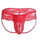 thumbnail image 1 of Lace Thong Men's Elephant Sex Lingerie for Men Sexy Low Rise Man Jockstrap Swimming Briefs Transparent String Tangs Mesh Breathable Underwear Rot S, 1 of 3
