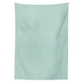 thumbnail image 2 of Floral Tablecloth, Pattern with Abstract Scandinavian Style Geometric Flowers, Rectangle Satin Table Cover Accent for Dining Room and Kitchen, 52" X 70", Pale Blue Yellow, by Ambesonne, 2 of 2