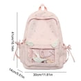 thumbnail image 2 of Star Print Backpack, Lightweight Breathable Transparent Front Pocket Backpack, Heavy Duty Laptop Backpack for Outdoor Work, White, 2 of 10