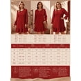 thumbnail image 3 of Cuteduck Women's Fall Casual Long Sleeve Dress Ribbed Round Neck Loose Boho Midi Ruffle Dress S-2XL, 3 of 9