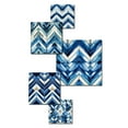 thumbnail image 3 of Designart "Timeless Chevron In Cobalt And White" Chevron Wall Art Set Of 5 - Blue Glam Wall Living Room Decor Set, 3 of 6