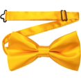 thumbnail image 3 of SURJDE Mens Solid Color Pre-tied Bow Tie and Pocket Square Cufflink Set, 3 of 4