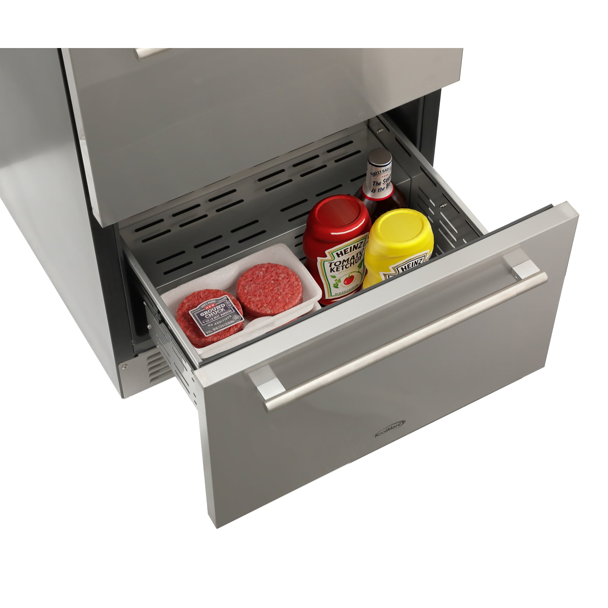 24 in.  Built-in Two-Drawer Refrigerator in Stainless-Steel (KM-OKS-RD2)