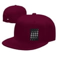 thumbnail image 4 of Moon Phase Flat Bill Hats for Men Snapback Skull Skateboard Hats Baseball Cap, 4 of 7