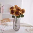 thumbnail image 7 of Sunflower Bouquet Artificial Flowers Woolen Floral Arrangement Finished Product for Home Decor and Wedding Centerpieces Akmoler, 7 of 7