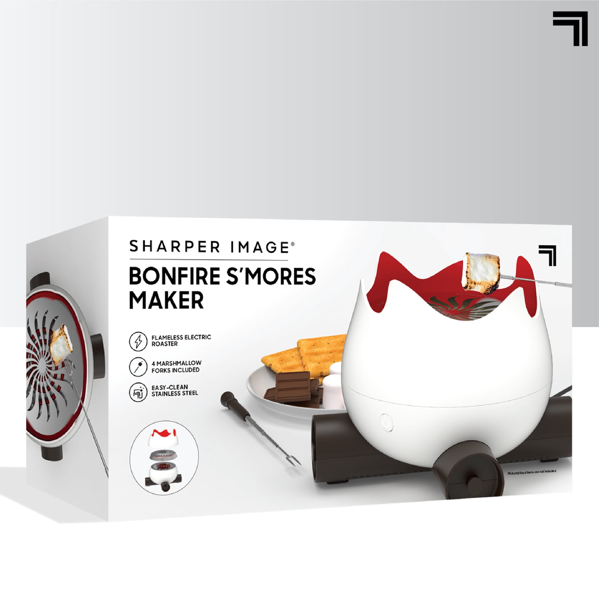 Sharper Image® Flameless Marshmallow S'mores Maker, Includes Four Forks and Easy Cleaning Parts