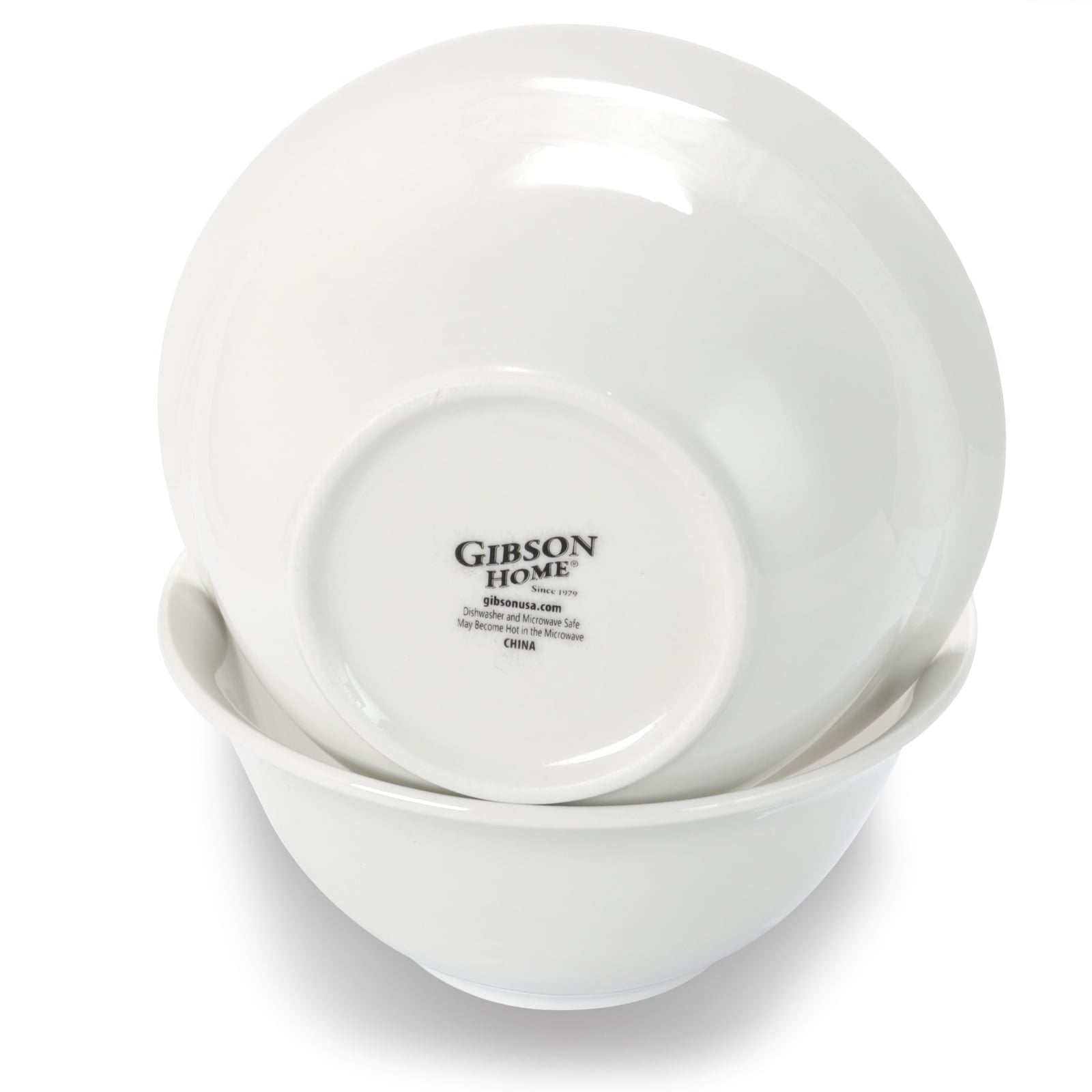 Gibson Home 2 Piece All-Purpose Bowl Set in White