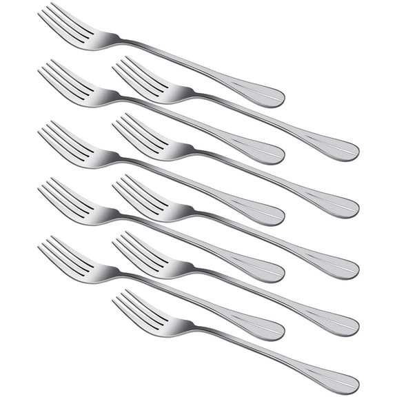 Unique Bargains Restaurant Dinner Metal Tableware Flatware Serving Fork 7 Inches 10pcs