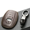 thumbnail image 4 of Vitodeco Leather key fob cover compatible for Subaru Forester, Impreza, Outback, WRX, BRZ, XV Crosstrek, Ascent 2014 - 2025 (4-Button, Brown), 4 of 5