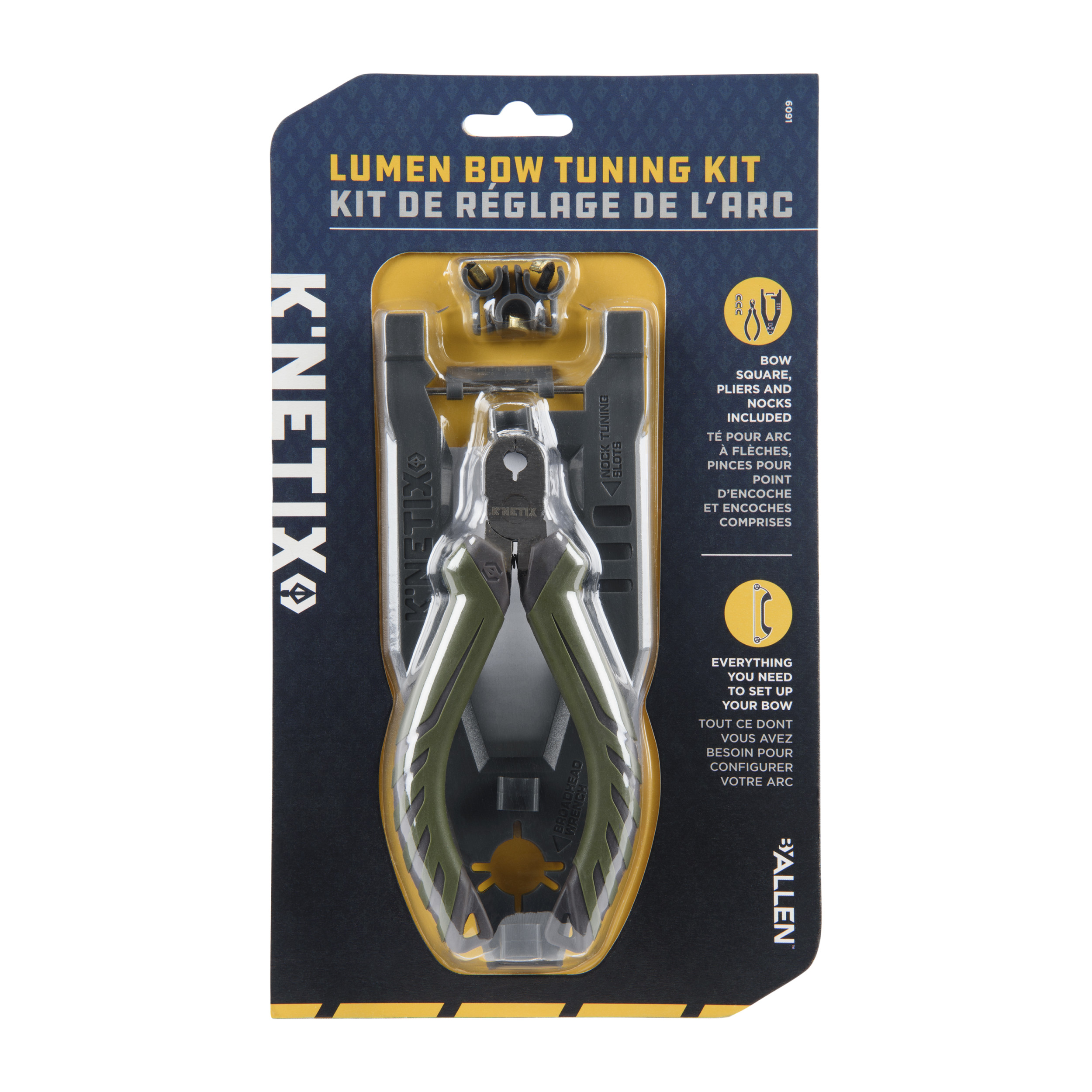 K’netix Lumen Bow Tuning Kit by Allen Company, Compatible with Compound, 10.5 in L, 6091, Gray