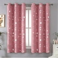 thumbnail image 1 of Cortinas de ventana Yuarrent 2 piezas térmicas para habitación rosa 132*243, 1 of 6