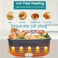 thumbnail image 4 of 60.87oz Electric Lunch Box Heater - 12V/24V/110V for Car/Truck/Work | Leak-Proof Detachable Container | Includes Adult Tableware - Portable Heating Solution, 4 of 10