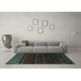 thumbnail image 3 of Ahgly Company Indoor Rectangle Abstract Light Blue Modern Area Rugs, 4' x 6', 3 of 4