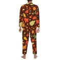 thumbnail image 5 of Bingfone Men'S Pajama Set 2 Piece Loungewear Pjs, Long Sleeve With Pajama Pants-Autumn Leaves, 5 of 9