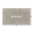 thumbnail image 5 of Beautiful Porcini Taupe Cotton 20x34" Bath Rug, 5 of 9