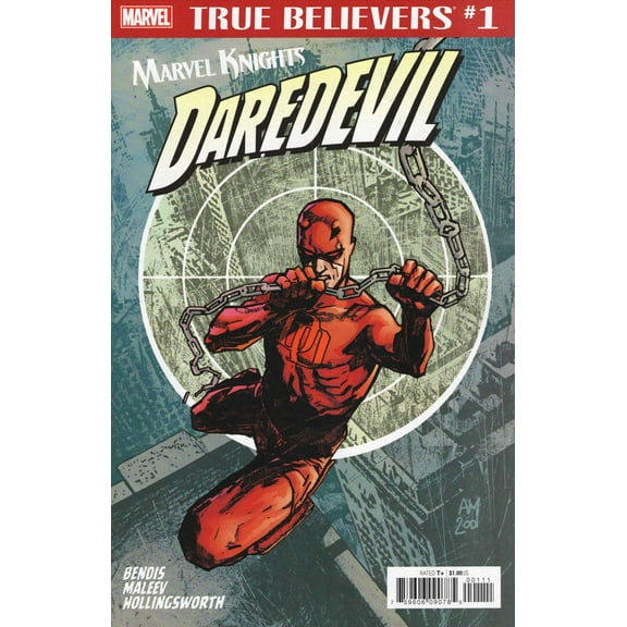 True Believers: Marvel Knights 20th Anniversary-Daredevil by Bendis And Maleev #1 VF ; Marvel Comic Book