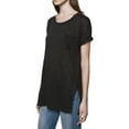 thumbnail image 2 of Rebecca Minkoff Women's Gina Short Sleeve Linen Tee $58 NWT Small Black, 2 of 3