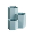thumbnail image 1 of Karymi Polyvalent Stylo Plastique Conteneur Hexagone Vase Bureau Décoration jusqu'à 60% de Réduction, 1 of 1