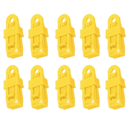 

Tarp Clips Heavy Duty Lock Grip 10 Pack Tarp Clamps Heavy Duty Shark Tent Fasteners Clips Holder Pool Awning Cover Bungee Cord Clip Car Cover Clamp，yellow