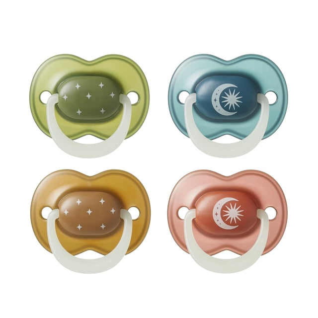 Chupetes Tommee Tippee 18-36 meses que brillan en la oscuridad, paquete de 4