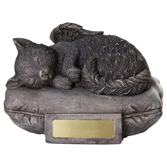 Pacific Giftware Pet Memorial Angel Cat Sleeping On Pillow Cremation Urn Bottom Load 30 Cubic Inch