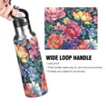 thumbnail image 4 of Yayeee 33oz Insulated Water Bottle Double Wall Stainless Steel with Flip Straw Lid, Ethereal Floral Harmony, 4 of 7
