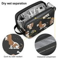thumbnail image 4 of Toiletries Bag,Basset Hounds with Bones and Presents Mens Womens Toiletry Bag Bathroom Bag,Waterproof Toiletry Travel Bag Dopp Kit Shaving Bag 11x6.3x5.1 Inch, 4 of 5