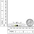 thumbnail image 3 of Gem Stone King 1.26 Ct Round Black Sapphire Green Peridot 925 Silver and 10K Yellow Gold Lab Grown Diamond Bracelet for Women, 3 of 3