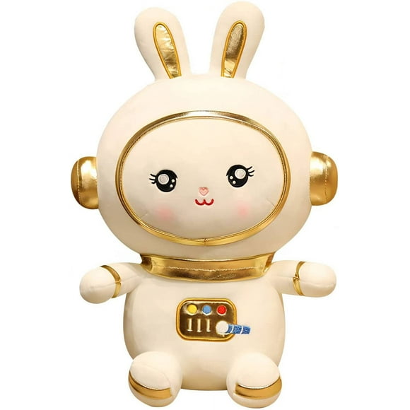 MUCHO Traveling in Space Teddy Bears and Rabbits, Stuffed Animal Images, Room Decoration, (9.8in) (Rabbit)