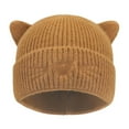 thumbnail image 6 of CAIVO Cute Embroidered Cat Knit Hat Kids Winter Warm With Ear Soft Yarn Cap Cold Weather Leisure Child Solid Color Clothing, 6 of 6