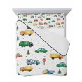 thumbnail image 7 of Quilts Twin Size Bedding Set, Cartoon Truck Lightweight Quilted Comforter, Funny Cute Colorful Car Tree Polka Dot Soft Reversible Bedspread Coverlet with Pillow Covers for All Season, 68" x 86", 7 of 7